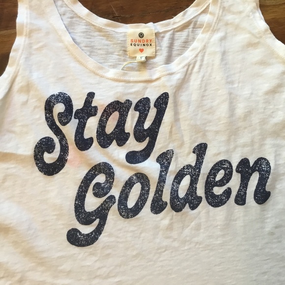 *NWT* Sundry Stay Golden Tank Top - Pima Cotton - Picture 5 of 7